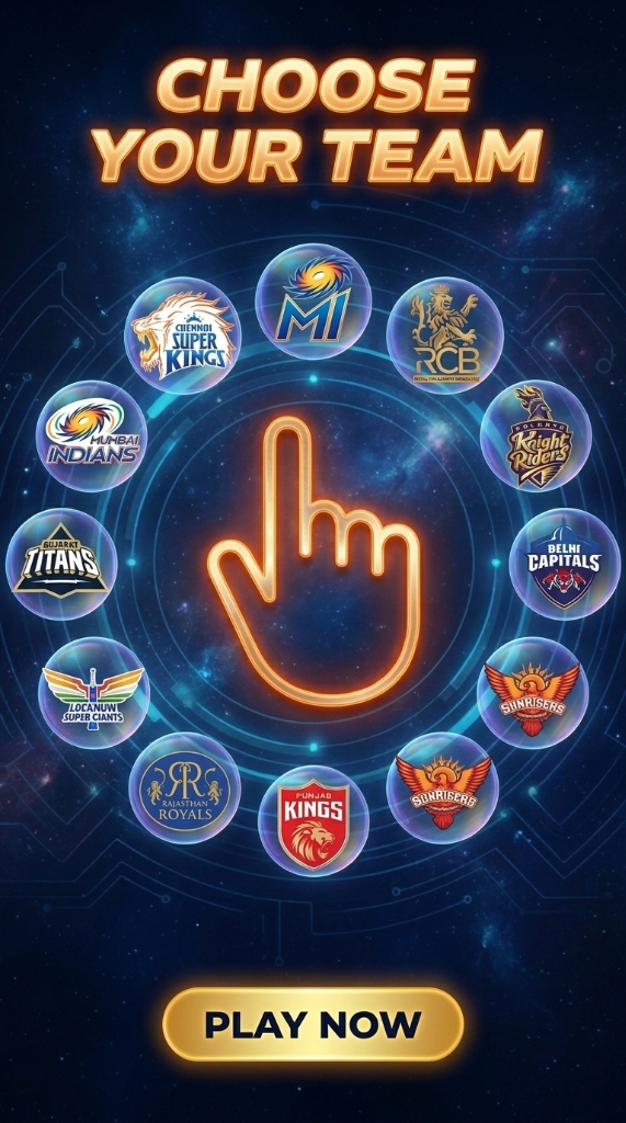 Team selection menu screen