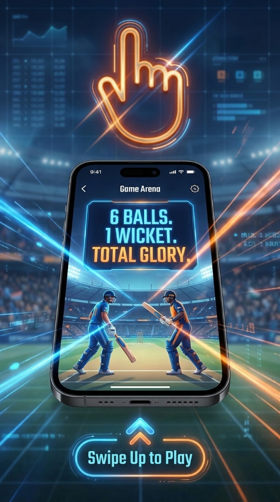 6 balls 1 wicket splash page screen